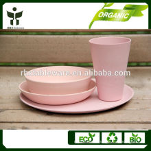 eco friendly bamboo fiber tableware set